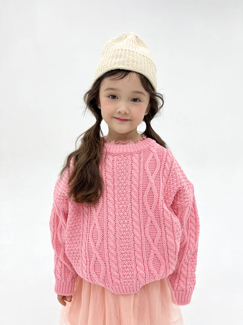 a-Market - Korean Children Fashion - #littlefashionista - Twist Round Knit Tee - 7