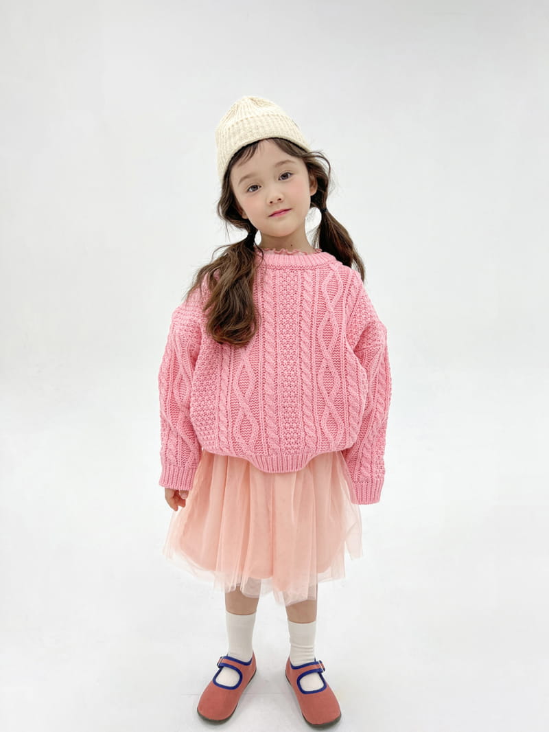 a-Market - Korean Children Fashion - #magicofchildhood - Twist Round Knit Tee - 8