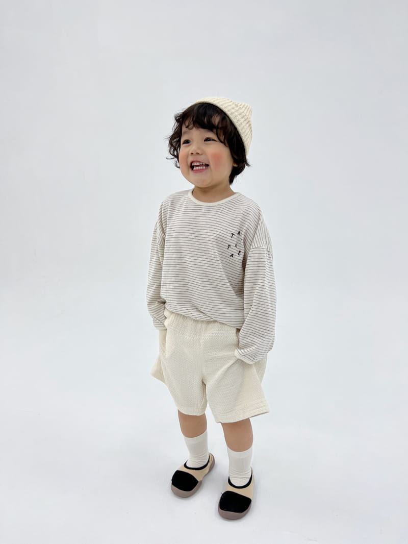 a-Market - Korean Children Fashion - #minifashionista - Stripes Piping Tee