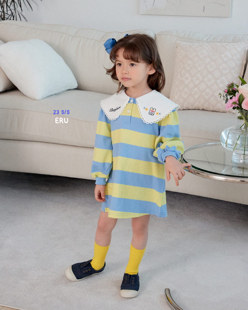 e.ru - Korean Children Fashion - #kidsshorts - Big Collar One-piece - 6
