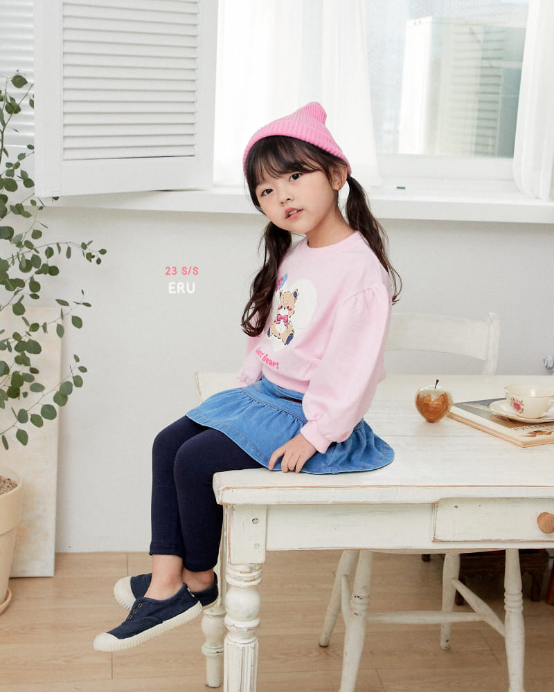 e.ru - Korean Children Fashion - #todddlerfashion - Heart Bear Tee - 3