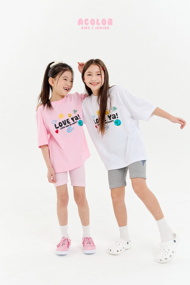 Acolor - Korean Children Fashion - #designkidswear - Love Ya Short Sleeves Tee