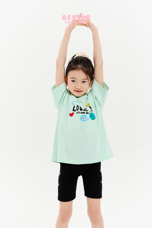 Acolor - Korean Children Fashion - #littlefashionista - Love Ya Short Sleeves Tee - 8