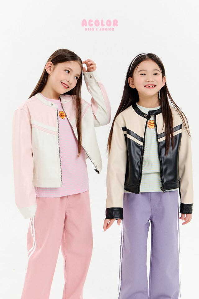 Acolor - Korean Children Fashion - #littlefashionista - Lacing Jacket - 5