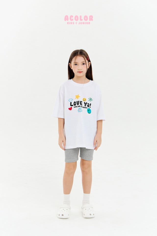 Acolor - Korean Children Fashion - #prettylittlegirls - Love Ya Short Sleeves Tee - 11