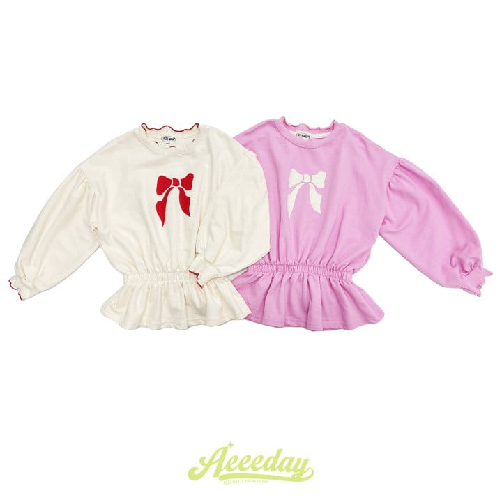 Aeeeday - Korean Children Fashion - #Kfashion4kids - Ribbon Banding Sweatshirt - 7