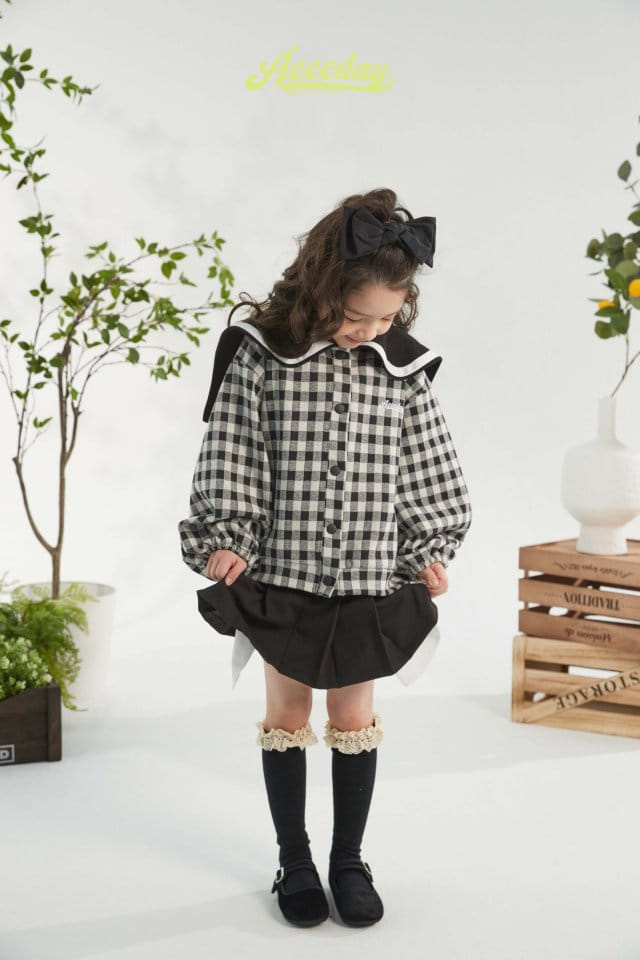 Aeeeday - Korean Children Fashion - #childofig - Saior Check Jacket - 3