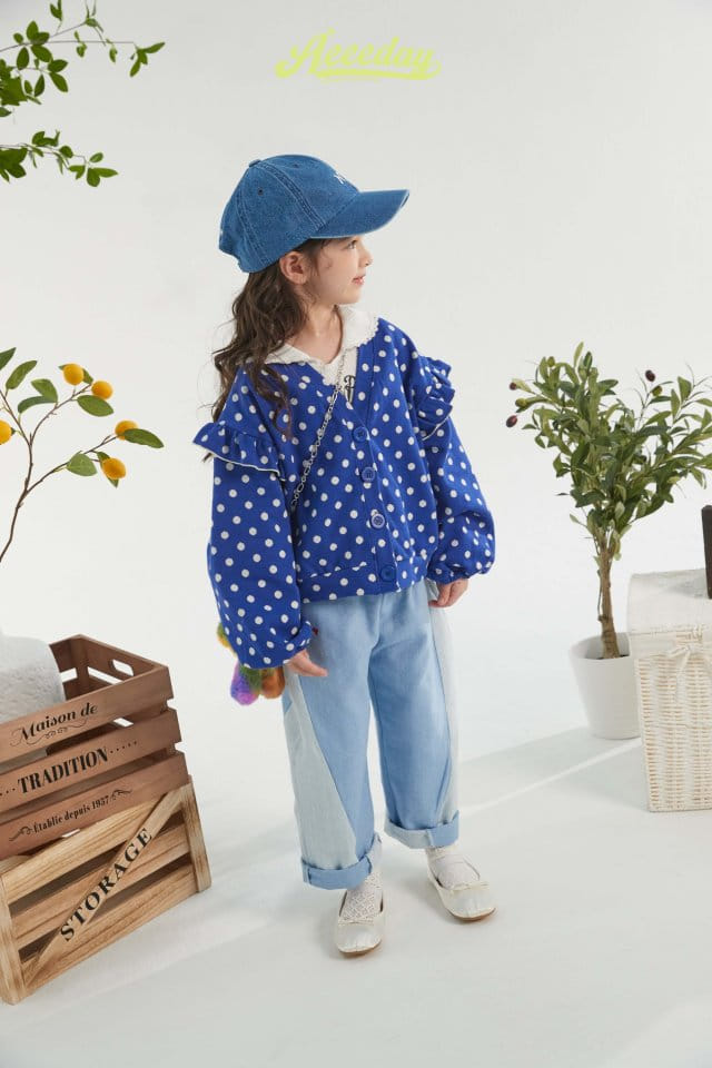 Aeeeday - Korean Children Fashion - #childrensboutique - Dot Frill Cardigan - 6