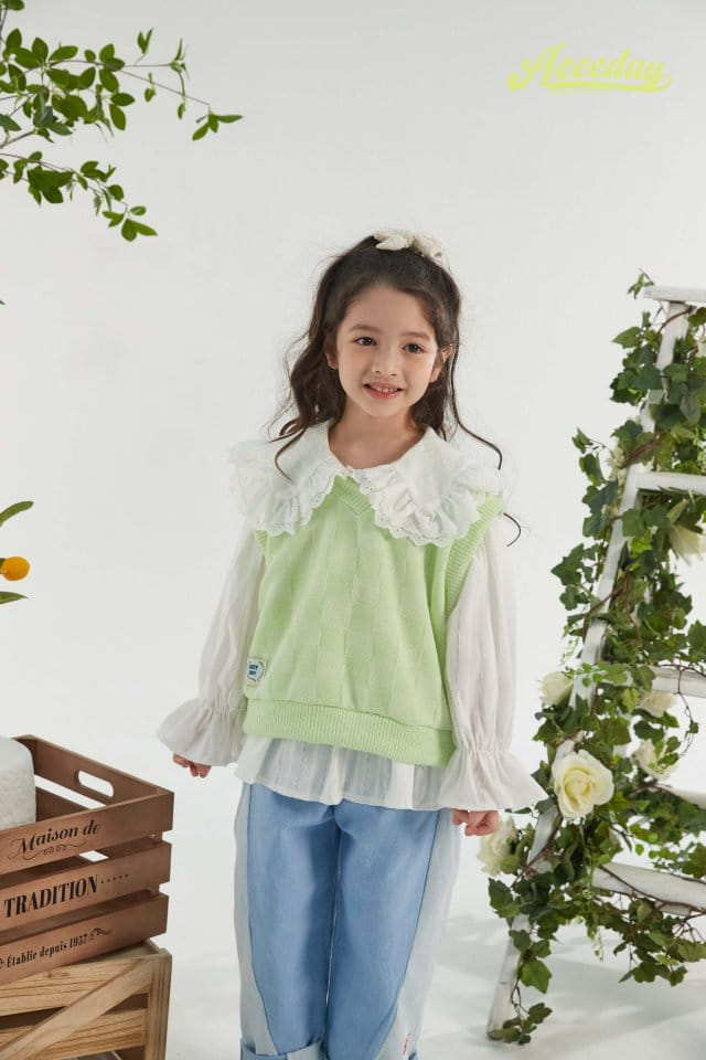 Aeeeday - Korean Children Fashion - #childrensboutique - Chess Knit Vest - 5