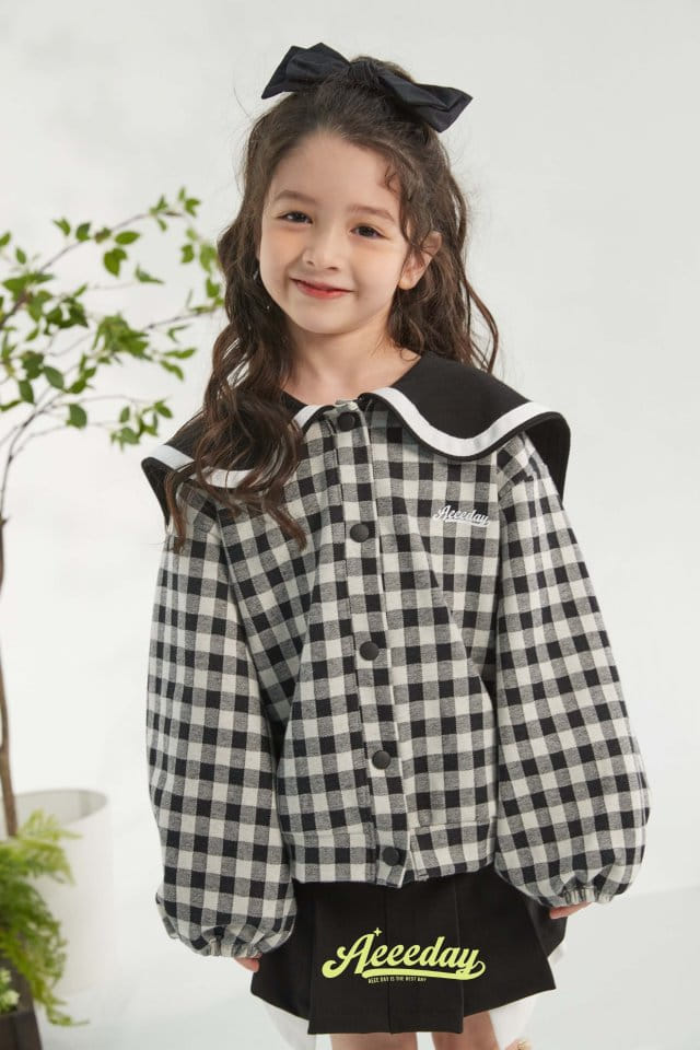 Aeeeday - Korean Children Fashion - #childofig - Saior Check Jacket - 4