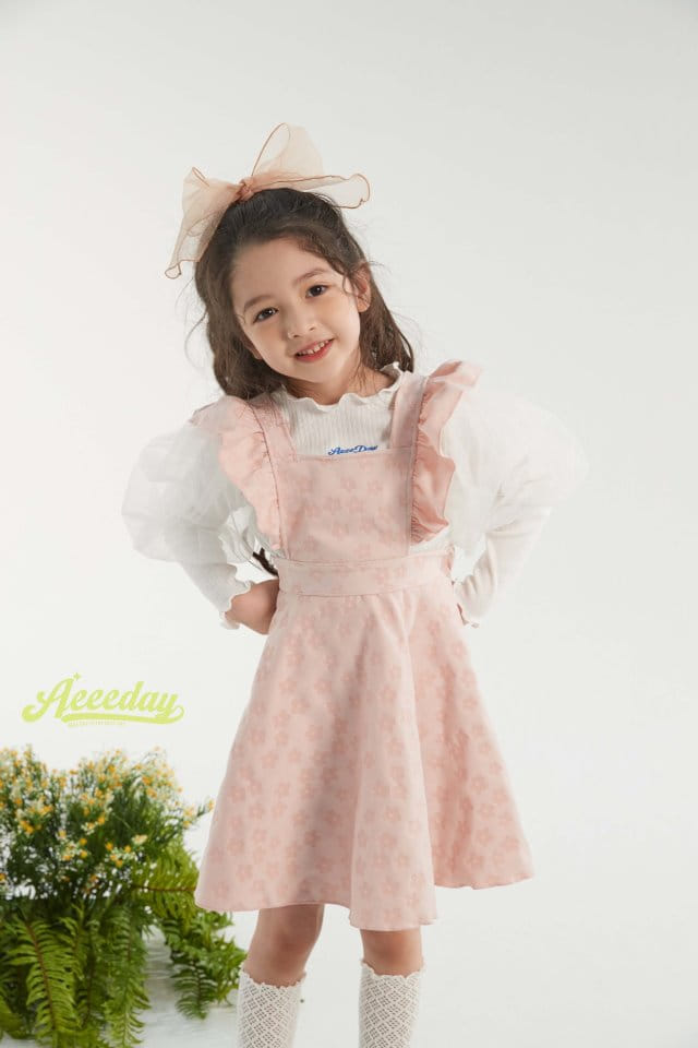 Aeeeday - Korean Children Fashion - #childrensboutique - Flower Frill One-piece