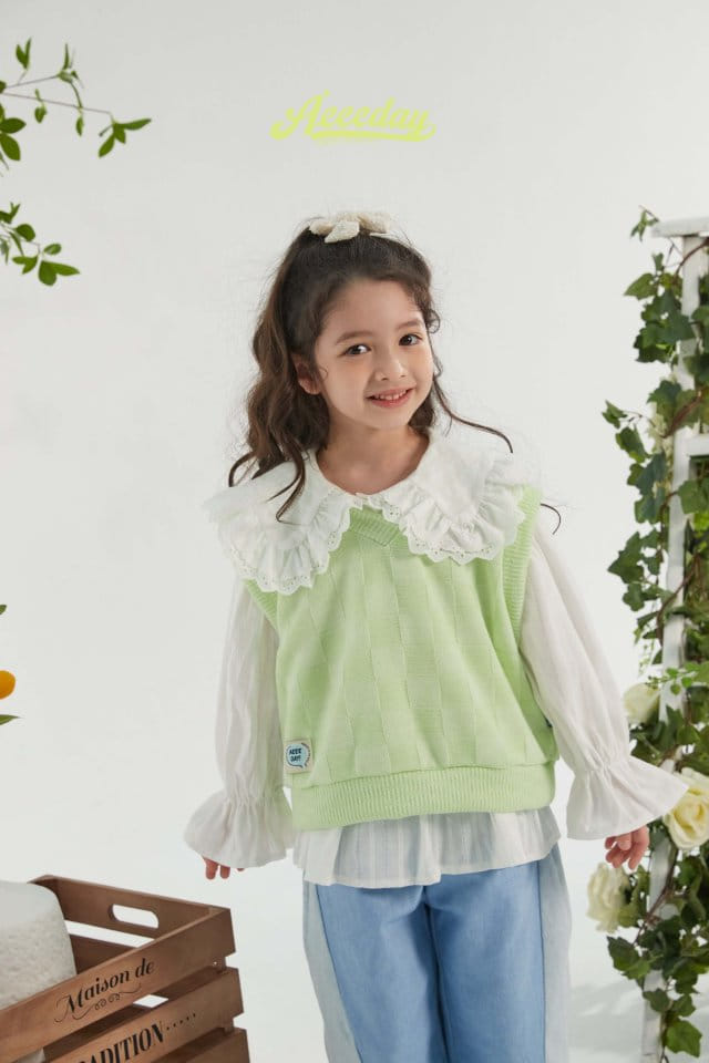 Aeeeday - Korean Children Fashion - #designkidswear - Chess Knit Vest - 6