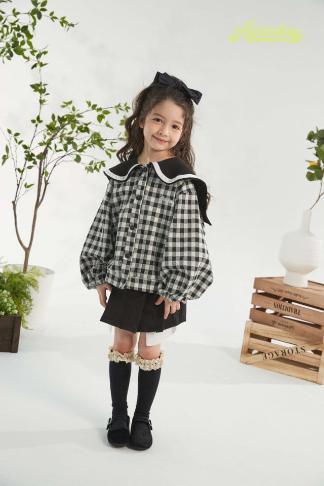 Aeeeday - Korean Children Fashion - #designkidswear - Saior Check Jacket - 5