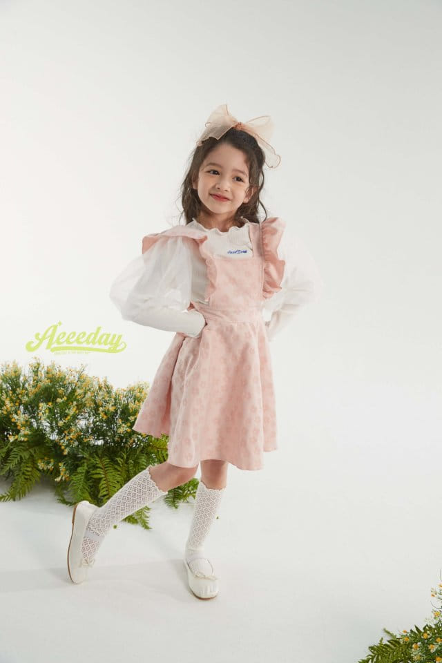 Aeeeday - Korean Children Fashion - #discoveringself - Flower Frill One-piece - 3