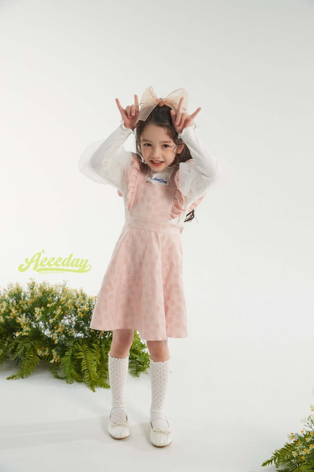 Aeeeday - Korean Children Fashion - #kidsshorts - Flower Frill One-piece - 5