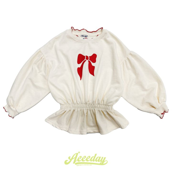 Aeeeday - Korean Children Fashion - #littlefashionista - Ribbon Banding Sweatshirt - 8