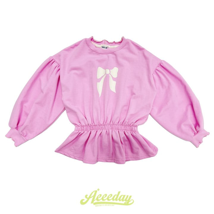 Aeeeday - Korean Children Fashion - #magicofchildhood - Ribbon Banding Sweatshirt - 9