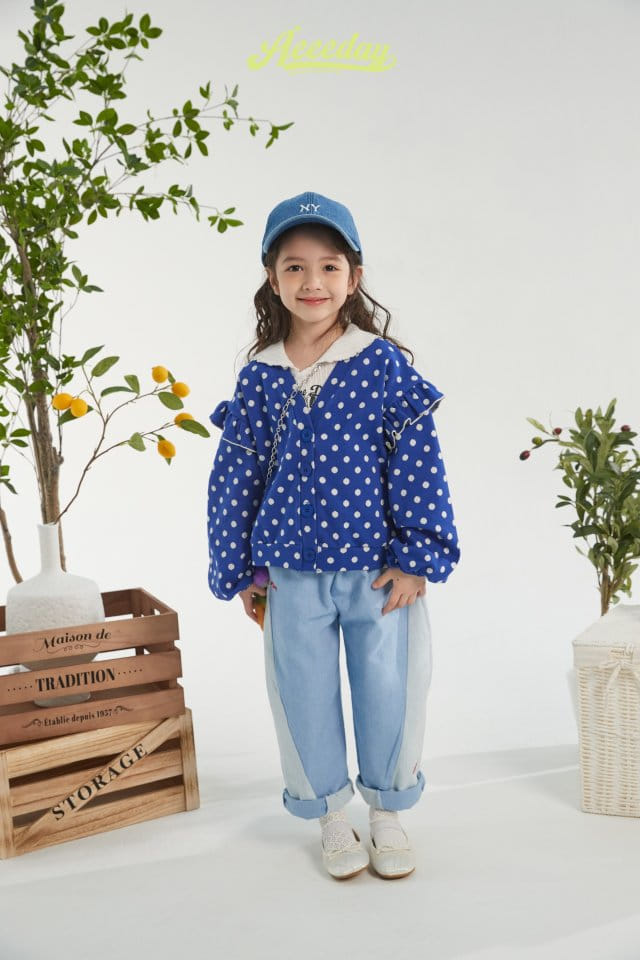 Aeeeday - Korean Children Fashion - #minifashionista - Dot Frill Cardigan - 2
