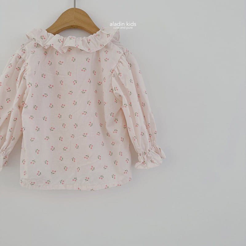 Aladin - Korean Children Fashion - #toddlerclothing - Cherry Milky Blouse - 8