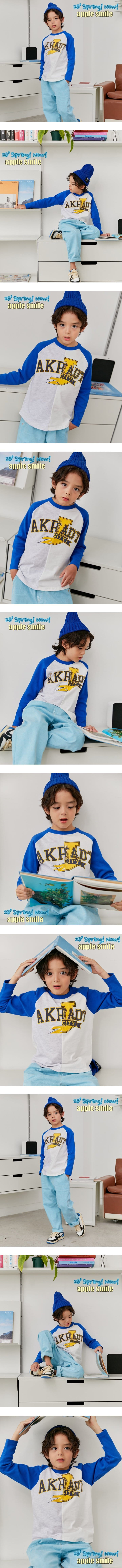 Apple Smile - Korean Children Fashion - #kidsstore - J Raglan Tee
