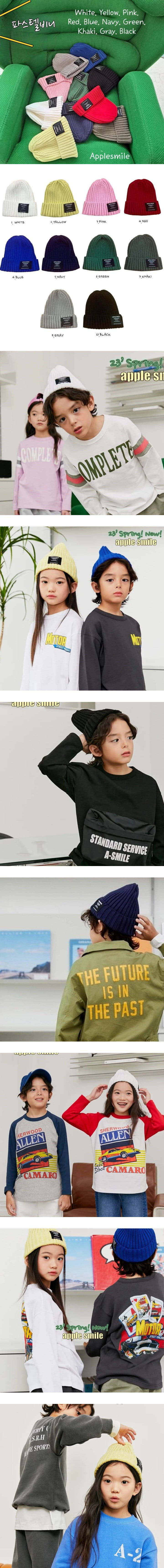 Apple Smile - Korean Children Fashion - #littlefashionista - Pastel Beanie