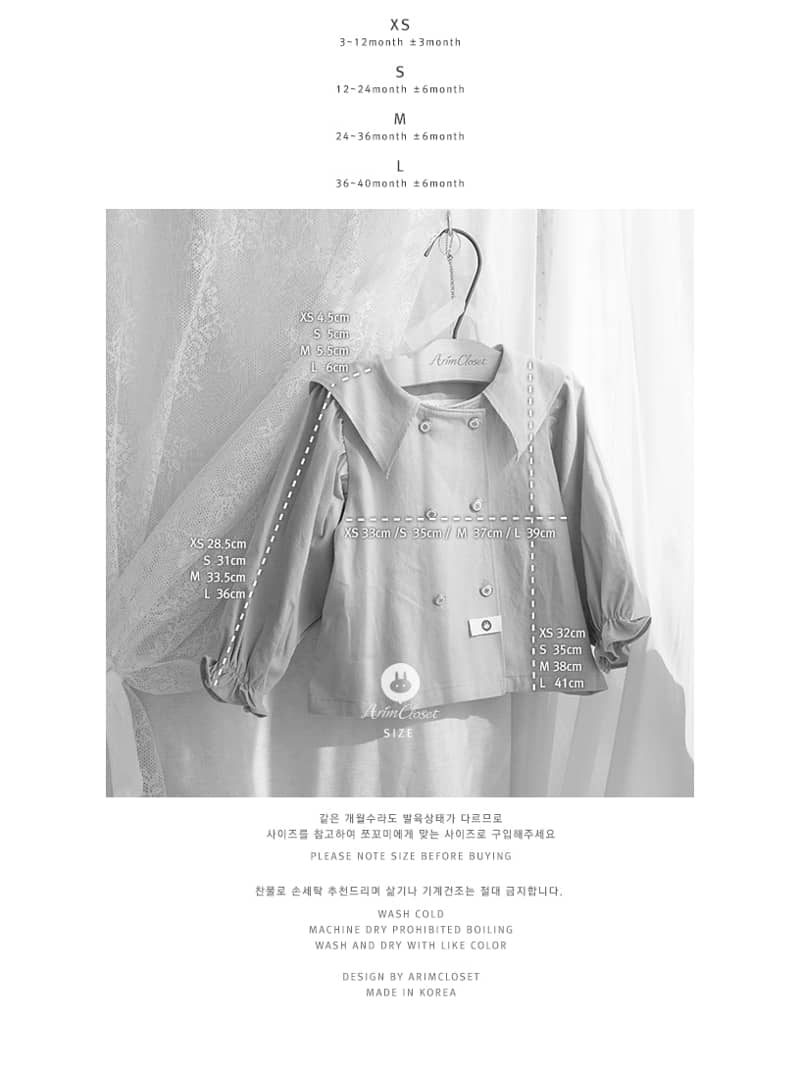 Arim Closet - Korean Baby Fashion - #babyboutique - Double Button Sailor Blouse - 4
