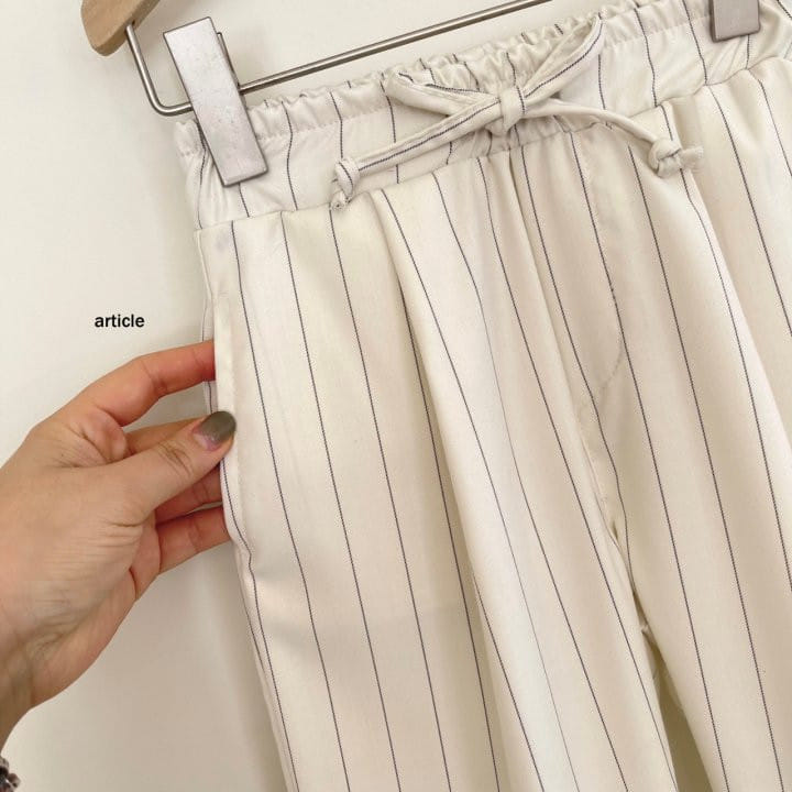 Article - Korean Children Fashion - #childofig - Rayon Stripes Pants - 6