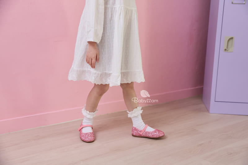 Babyzzam - Korean Children Fashion - #kidsshorts - Shine Button Flats - 6