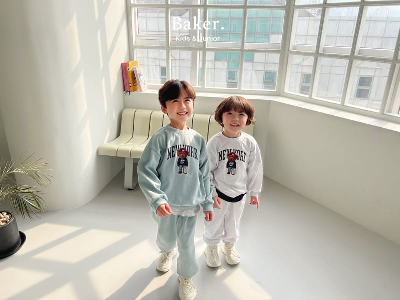 Baker - Korean Children Fashion - #designkidswear - Newyork Top Bottom Set - 3