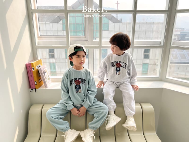 Baker - Korean Children Fashion - #designkidswear - Newyork Top Bottom Set - 4