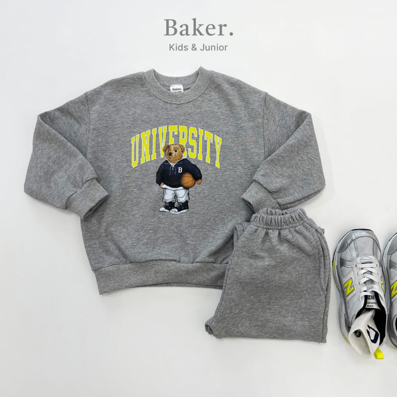 Baker - Korean Children Fashion - #discoveringself - University Bear Top Bottom Set