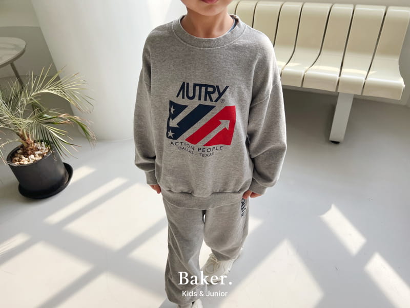 Baker - Korean Children Fashion - #kidsshorts - Oat Sweatshirt Set - 5