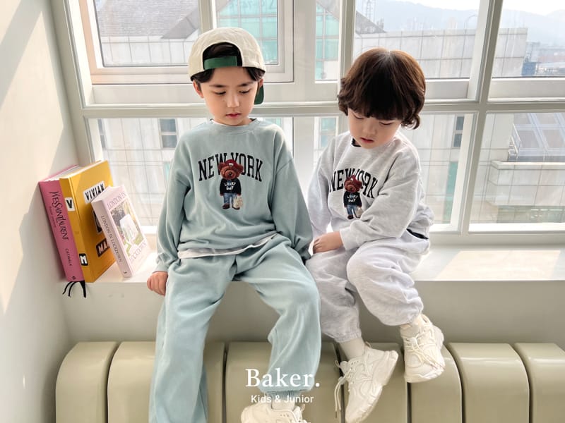 Baker - Korean Children Fashion - #kidsshorts - Newyork Top Bottom Set - 6