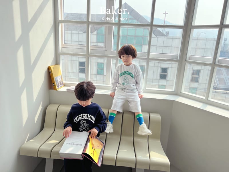 Baker - Korean Children Fashion - #kidsshorts - Sweatshirt Pants Shorts Set - 5