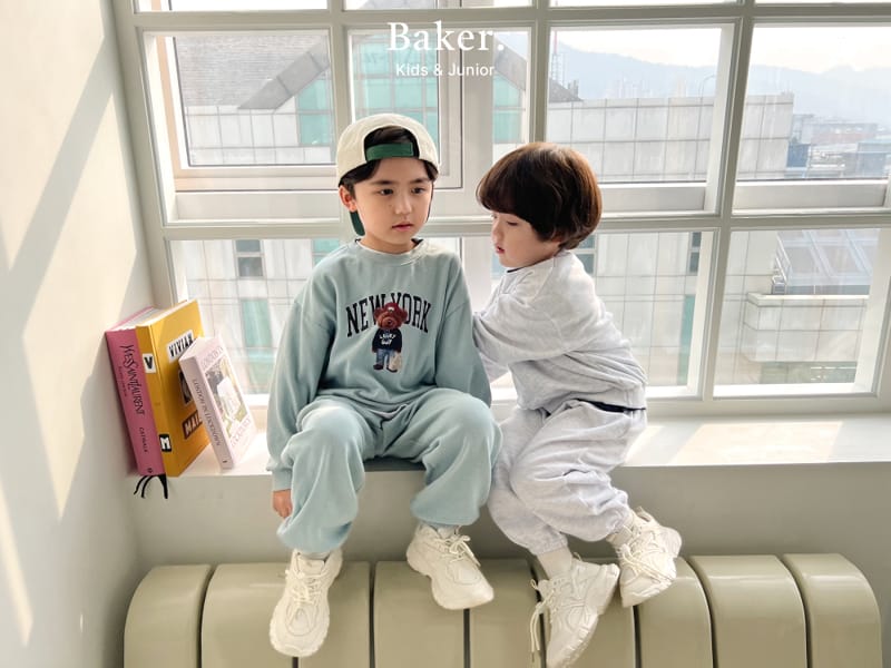 Baker - Korean Children Fashion - #kidsstore - Newyork Top Bottom Set - 7