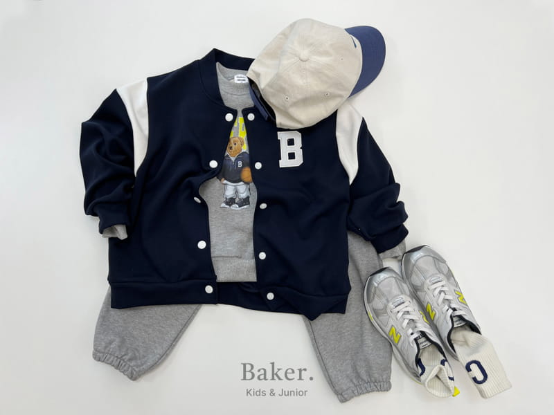 Baker - Korean Children Fashion - #magicofchildhood - University Bear Top Bottom Set - 8