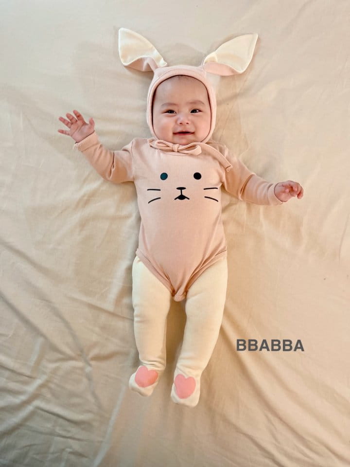 Bbabba - Korean Baby Fashion - #babyboutique - Rabbit Bodysuit with Bonnet - 4