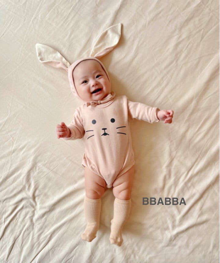 Bbabba - Korean Baby Fashion - #babyclothing - Rabbit Bodysuit with Bonnet - 5