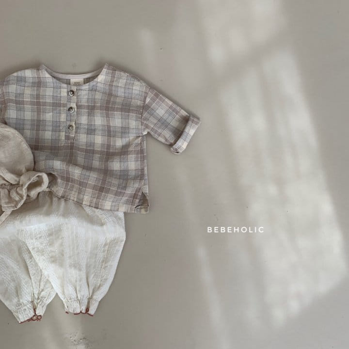 Bebe Holic - Korean Baby Fashion - #onlinebabyshop - Check Shirt - 4