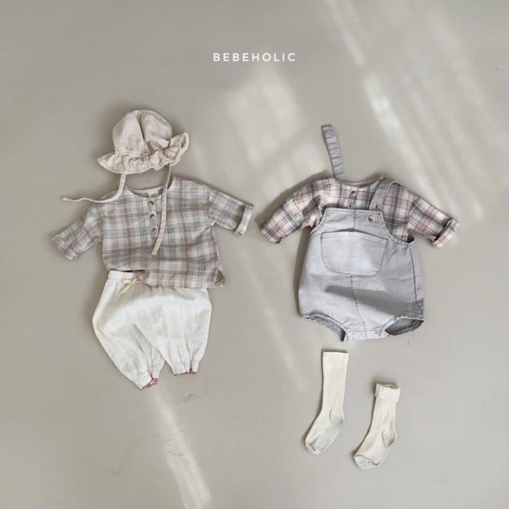 Bebe Holic - Korean Baby Fashion - #babywear - Check Shirt