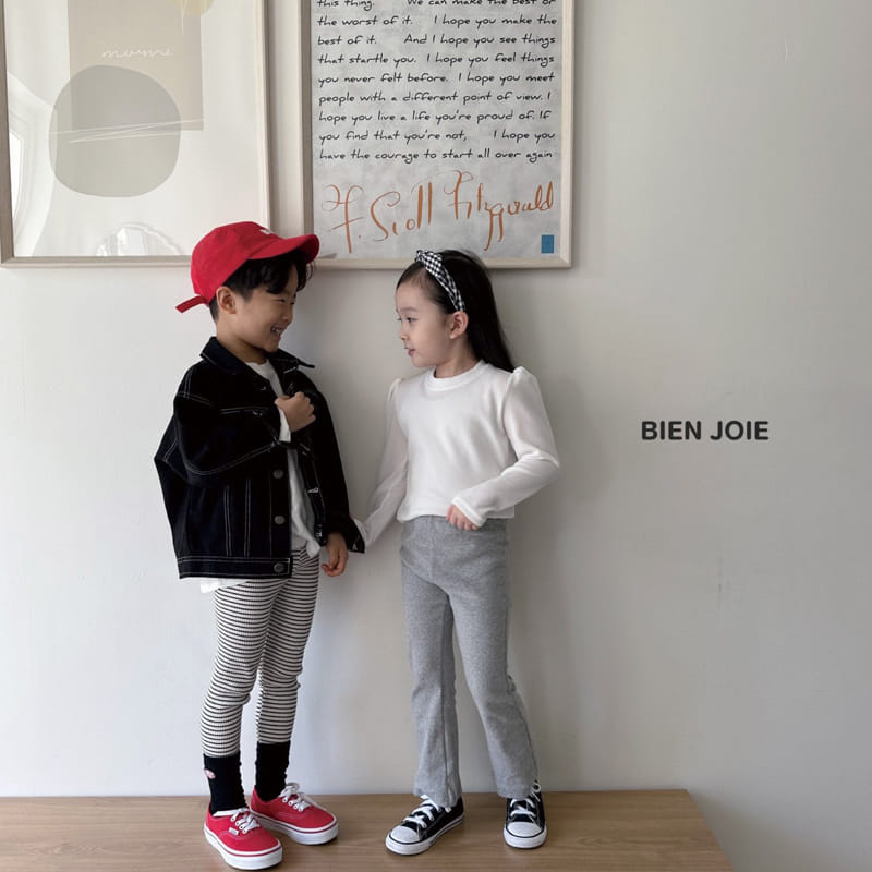 Bien Joie - Korean Children Fashion - #prettylittlegirls - Jerry Stripes Leggings - 4