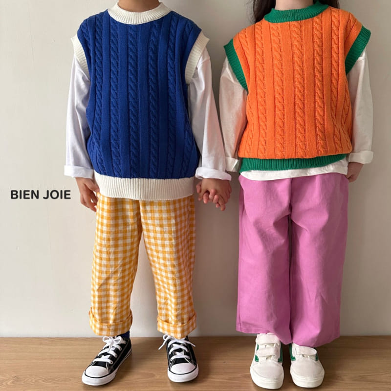 Bien Joie - Korean Children Fashion - #littlefashionista - Checks Pants - 4