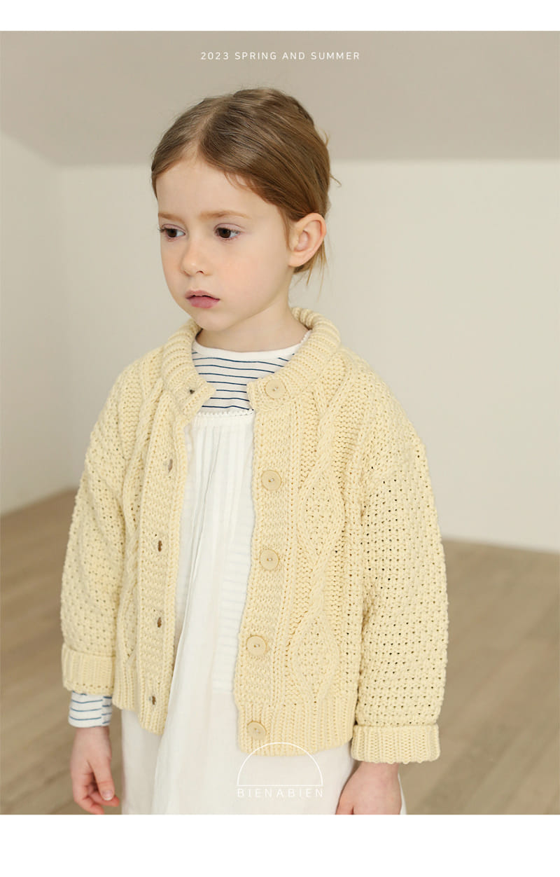 Bien a Bien - Korean Children Fashion - #childofig - Kasel Cable Knit Cardigan