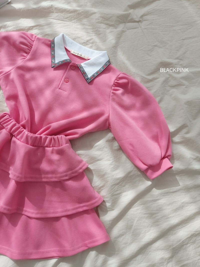 Black Pink - Korean Children Fashion - #childofig - Tape Collar Tee - 8