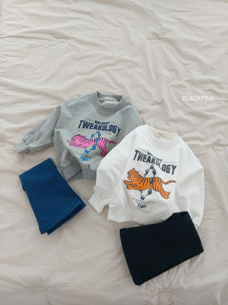 Black Pink - Korean Children Fashion - #childrensboutique - Tiger Sweatshirt - 2