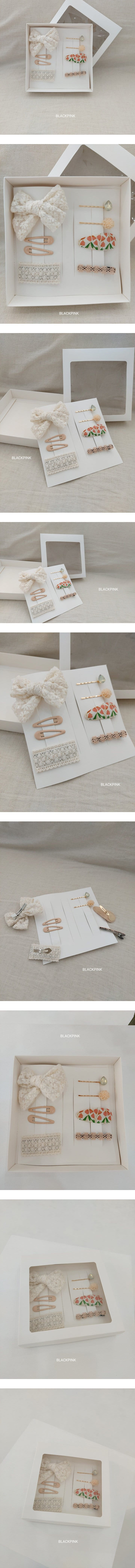 Black Pink - Korean Children Fashion - #designkidswear - Hairpin Gift Set 4