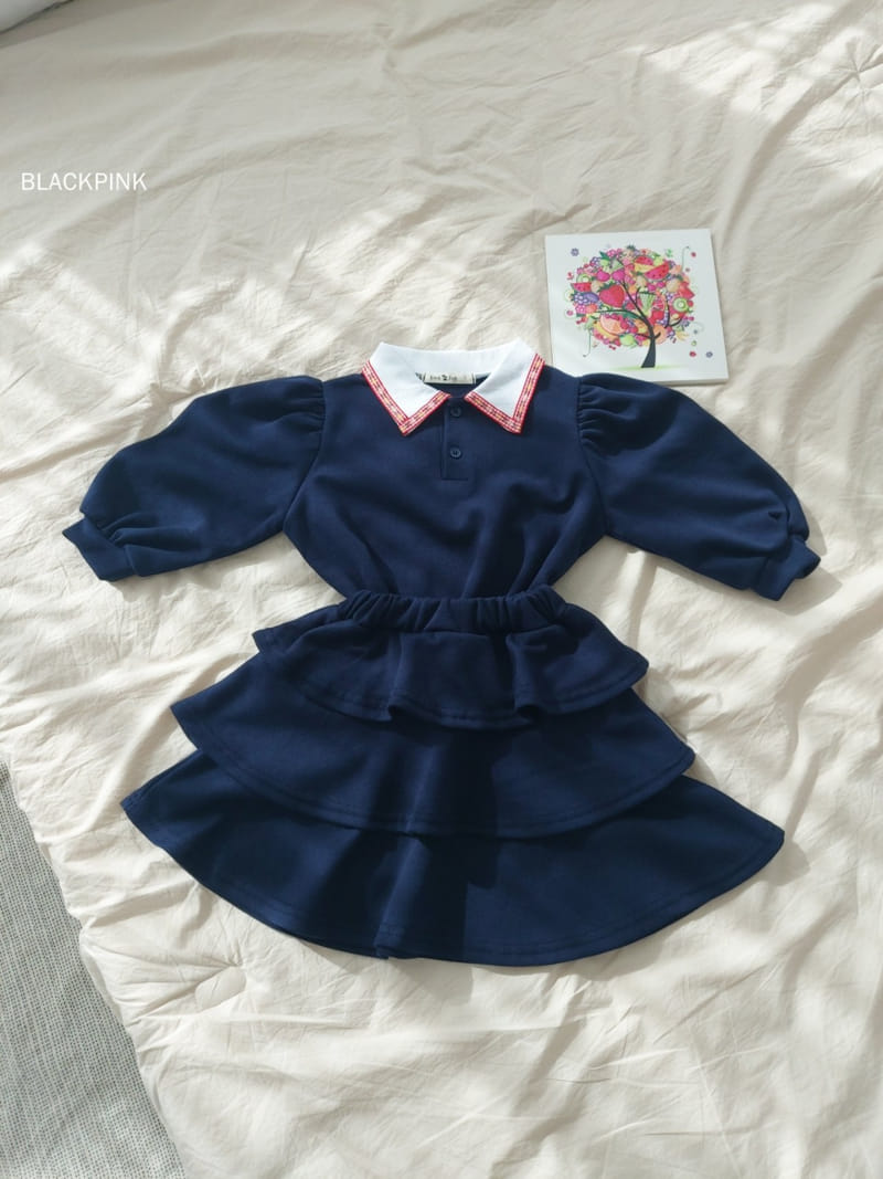Black Pink - Korean Children Fashion - #discoveringself - Tape Collar Tee - 11