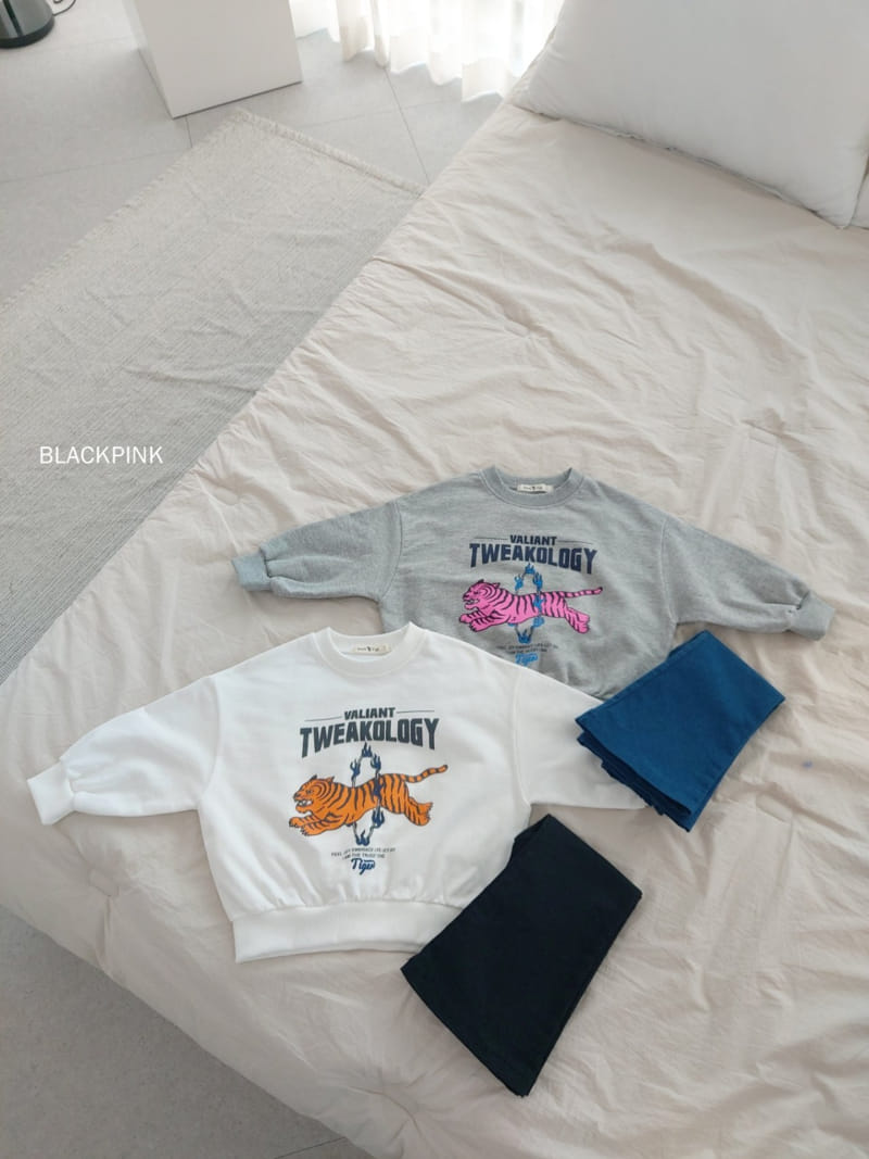 Black Pink - Korean Children Fashion - #fashionkids - Tiger Sweatshirt - 5