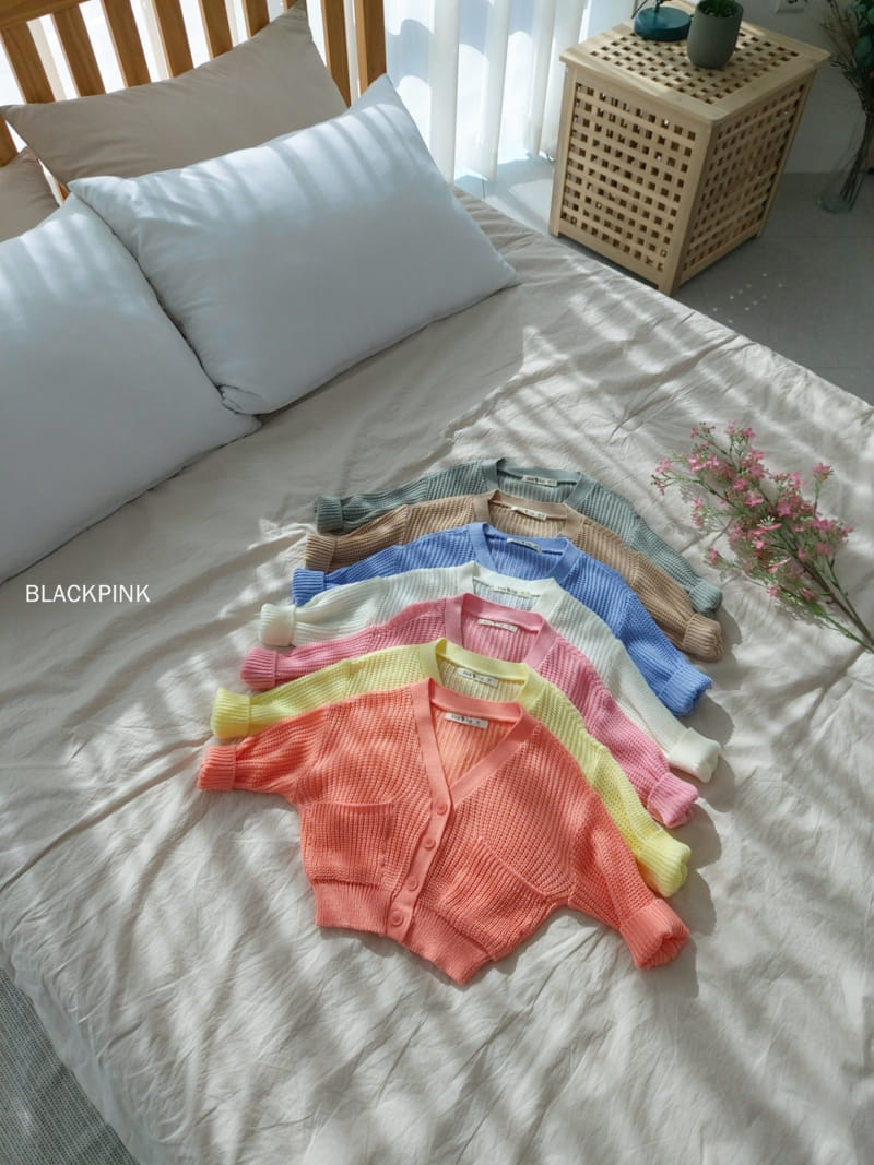 Black Pink - Korean Children Fashion - #kidsshorts - Black Pink Hazzi Cardigan - 2