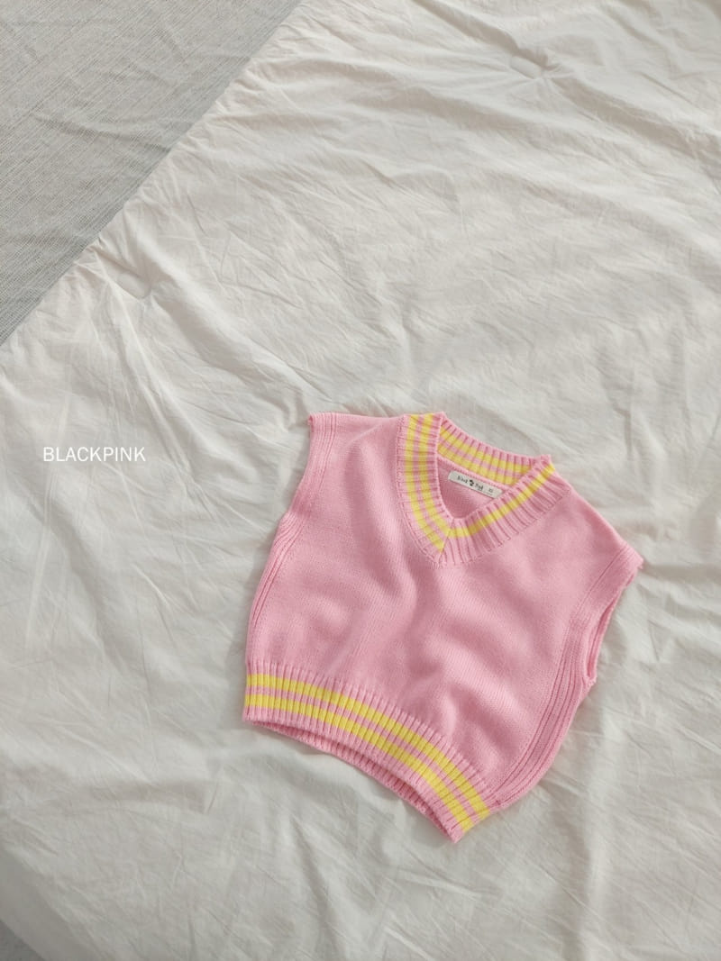 Black Pink - Korean Children Fashion - #kidsshorts - Vivid School Vest - 12
